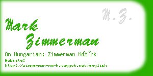 mark zimmerman business card